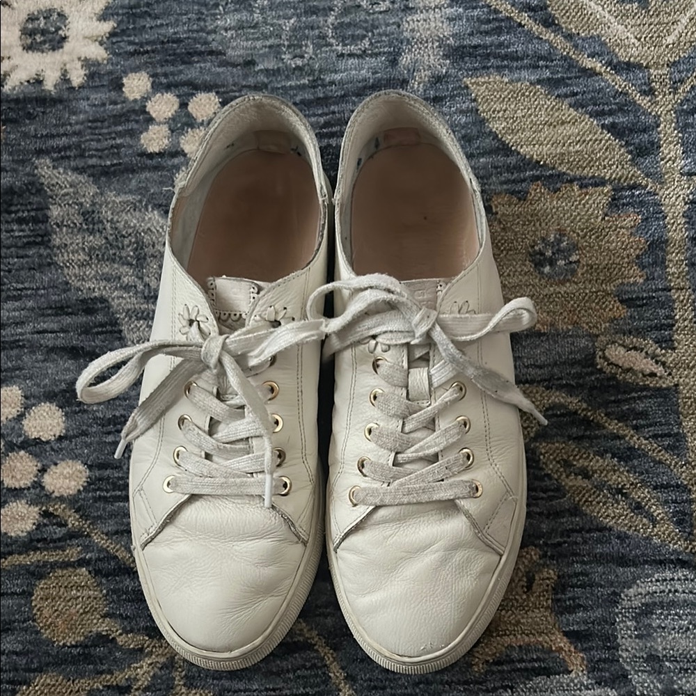 Women's White Leather Sneakers